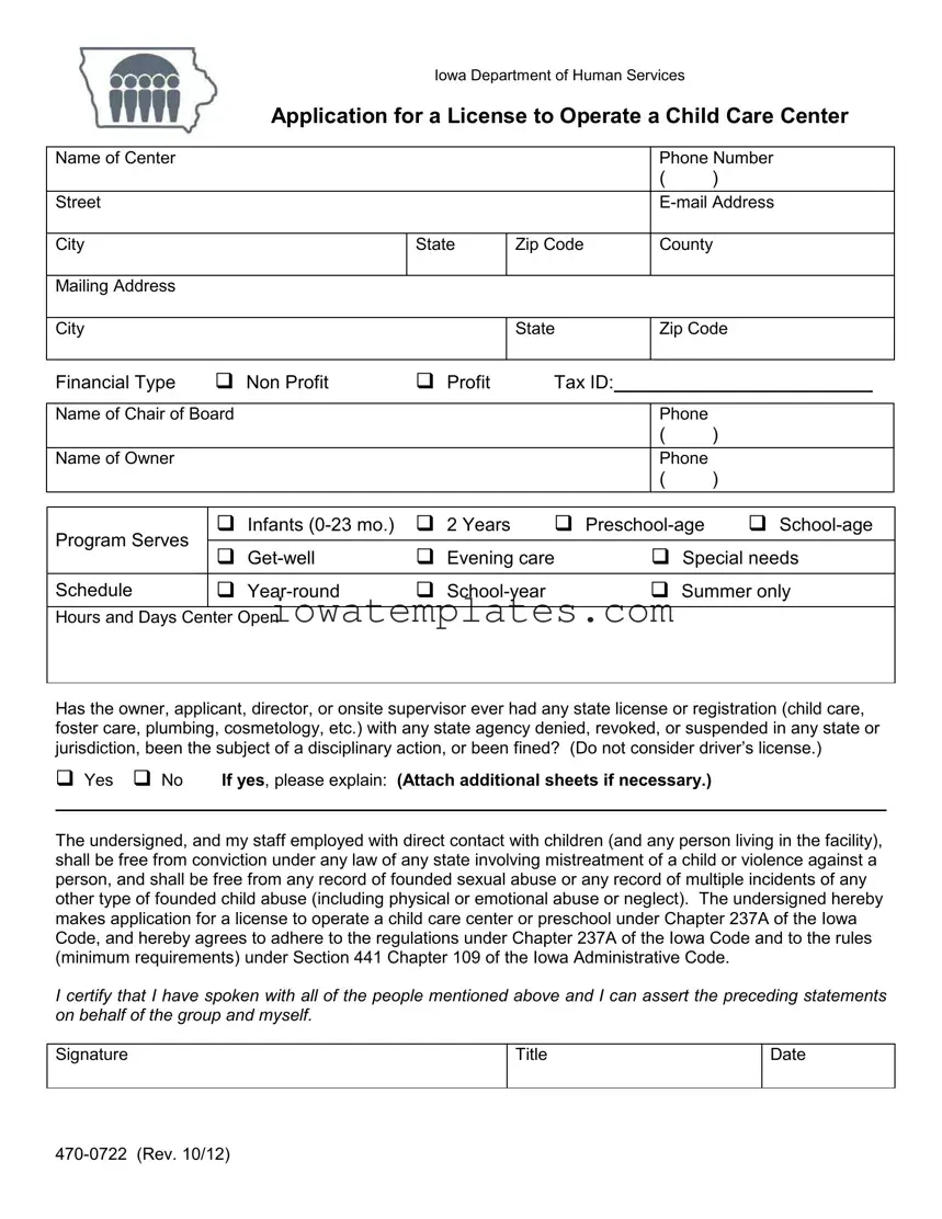 Printable 470 0722 Form in PDF