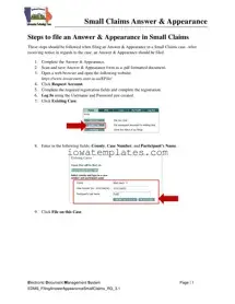 Printable Iowa Appearance and Answer Form in PDF
