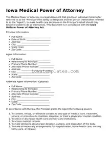 Attorney-Approved Medical Power of Attorney Form for the State of Iowa